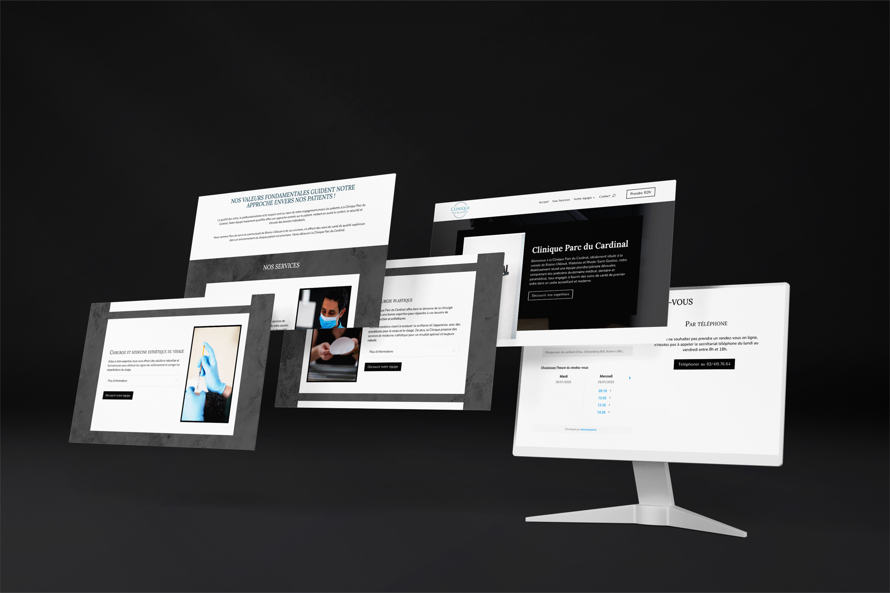 Pages du site Clinique Parc du Cardinal